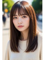 ライリー(riley) riley大人可愛いナチュラルワンカールミディアム×肌映えカラー