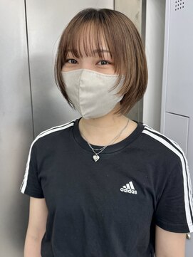 ビューナゴヤ 名駅(VIEW NAGOYA) 切りっぱなしボブ/ブルーブラック/ミニボブ/似合わせカット