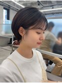 マッシュショートシースルーバング