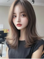 レヴ 草加店(LEV.)&nbsp;前髪アンブレラカラーこなれミディイメチェンウェーブパーマ