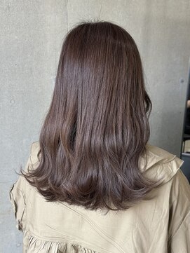 ラック(LUCK) ラベンダーグレージュ/船橋/くすみベージュ/細めハイライト