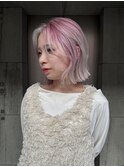 ホワイトピンククロスグラデーション