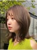 『サザワ』フェザーパーマチェリーブラウンミニウルフ