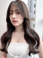 ミンクス 原宿店(MINX)&nbsp;【MINX】顔まわり似合わせカット＋暗めカラーロング_表参道