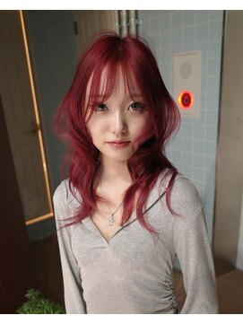 原宿/ウルフカット レイヤー デザインカラー ルーツカラー 