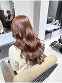 ブリーチなしオレンジブラウン
