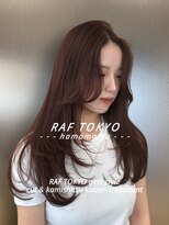 ラフトウキョウ 恵比寿店(RAF TOKYO)&nbsp;なびくロングレイヤー×ほんのり赤みブラウン