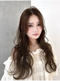 薄め前髪顔まわりレイヤーカットシースルー前髪ハッシュカット