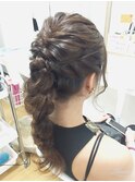 オシャレな四つ編みポニー☆