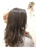 セミロング☆春カラーグレージュ