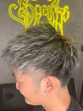 スパークスヘア(Sparks hair) 短髪メンズ極上ホワイトハイライト☆