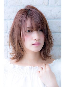 エルデ ナインズ ヘアー スタンド 川口店(elde 9's HAIR STAND) イメチェンフォギーベージュ耳かけ毛先パーマ厚めバング