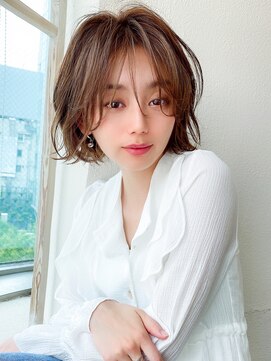 アフロート エル 錦糸町(AFLOAT L) 大人可愛い/シースルー/前髪/小顔/マロンベージュ/Aラインボブ