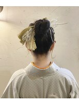 エミュー(emue)&nbsp;京都　年代 ヘアセット 紐アレンジ  卒業式ヘア 成人式ヘア 中島