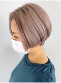 ライトアッシュ_マロンベージュAラインボブィ_ba317491