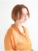 顔型別ヘアスタイル特集/マロンベージュ/Aラインボブ/新宿