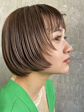 ラノバイヘアー(Lano by HAIR) ２０代３０代４０代５０代小顔ミディアム外ハネボブアッシュ