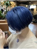 ショートボブ×青髪【LODAT横浜】