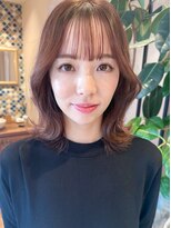 ロンド ブランシュ 錦糸町北口(Lond blanche)&nbsp;シースルーバングピンクカラー鎖骨ミディ