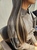 ウェーブ(WAVE)&nbsp;【インナーカラー】暗髪/ハイトーンベージュインナー