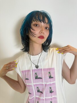 リアン(Lien) レイヤーボブ/アンブレラ/ターコイズブルー