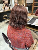 ビヨウシツ ポスタ&nbsp;ボブパーマ×ブラッドオレンジカラー　野方理恵子