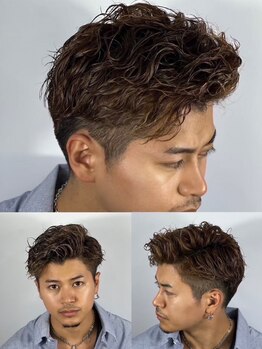 プレミアムバーバー 赤坂店(PREMIUM BARBER produce by HIRO GINZA)の写真/【全席個室/女性スタイリスト多数】男の色気をプラスする再現性高いパーマでセット時間を短縮。[理容室]