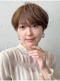 ショートボブ髪型30代40代50代前髪あり前髪なし面長丸顔【荒牧】