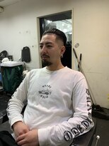 メリケンバーバーショップ フクオカ(MERICAN BARBERSHOP FUK)&nbsp;べリーショートダークアッシュニュアンスパーマ韓国マッシュ