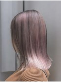 ミディアム セミロング ピンク 髪質改善 赤坂見附 美容室