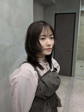 エント(ent) ミディアムハッシュカット＊ラベンダーブラウン