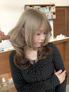 ペレ 梅田(PELE) イメチェン/ピンクベージュ/アンブレラカラー/前髪/梅田