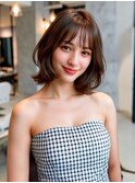 大人可愛いレイヤーボブ×外ハネ抜け感スタイル