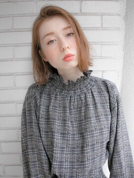 ルティア(Lutia) かきあげバング 伸ばしかけヘア ダブルカラー