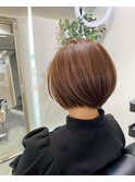 大人可愛い丸みボブ