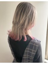 エル セルカ 高田馬場(el CERCA)&nbsp;小顔ウルフレイヤ×外国人風ホワイトカラー×ペールピンクカラー