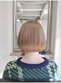 大人ミルクティーボブ 内巻き 小顔 ミニボブ 20代30代40代