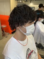 波巻きスパイラルパーマ　刈り上げツーブロック