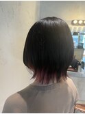 くびれショートにインナーカラーでアクセントを