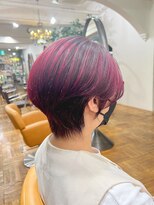 オブヘアーギンザ(Of HAIR GINZA) バレイヤージュカラー☆赤髪3Dカラー