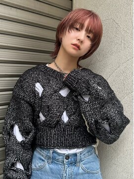 パーク(PAAQ) 【paaq田中智大】ショートウルフ/ピンクカラー/エンドカラー