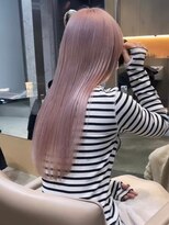 リムレスバイサンク 万代 新潟駅(LIMLESS by cinq) ダブルカラーピンクベージュベージュカラーケアブリーチレイヤー