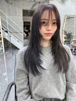 サイン 渋谷(SIGN)&nbsp;韓国ヘアーハッシュカットレイヤーカットグレージュブリーチ無し