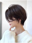 ☆ひし形ハンサムショート 大人くびれ グレージュカラー