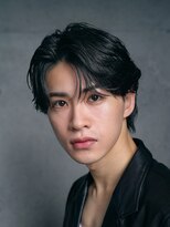 センターパートニュアンスパーマワンカールパーマカルマ韓国原宿