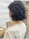 ウェーブパーマボブ