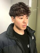 セプト 博多(SEPT.)&nbsp;波巻きパーマ ツーブロック マッシュヘア ニュアンスカラー