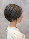 ショートボブ/レイヤーボブ/前髪ありボブ