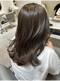 レイヤーカット顔周り/ベージュカラー/津/久居