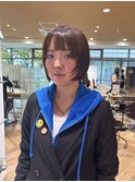 ミニボブ×顔周りレイヤー
